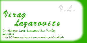 virag lazarovits business card